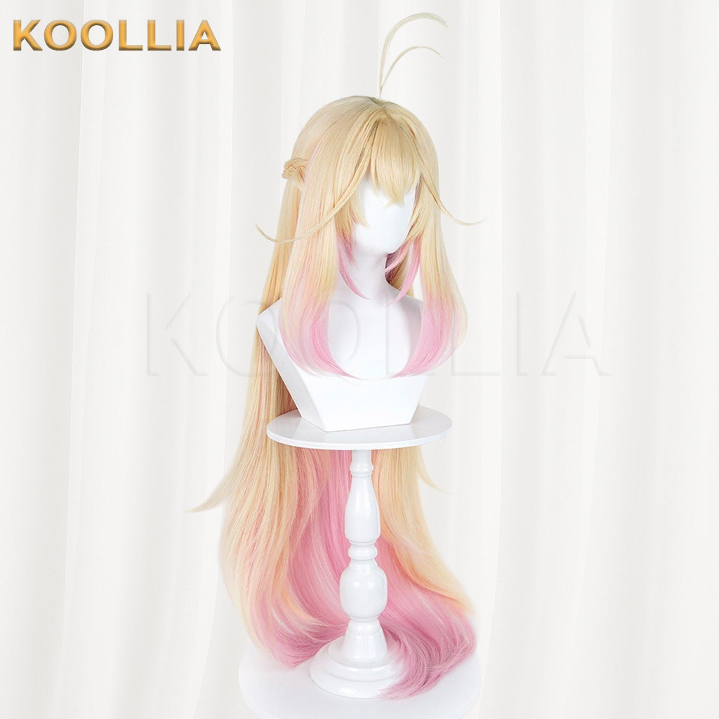 Wonderful Precure Moriya Ruruka Blonde Pink Gradient Basic Wig