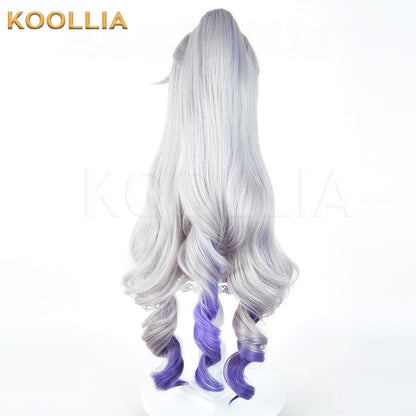 Honkai Star Rail Silver Wolf SP Two-Phase Paradise Long Silver Gray Purple Gradient Hair Basic Wig