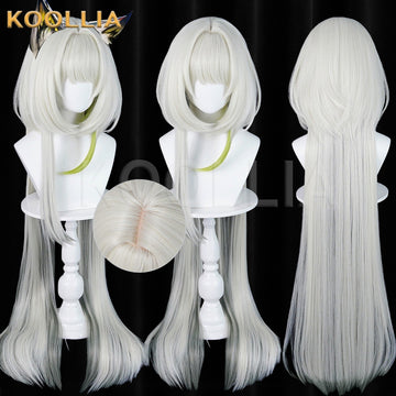Arknights Kal'tsit Silver White Basic Wig Multi-angle Display by koollia