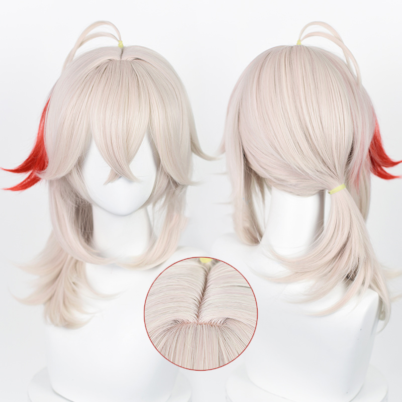 Genshin Impact Kaedehara Kazuha Long White Hair Basic Wig