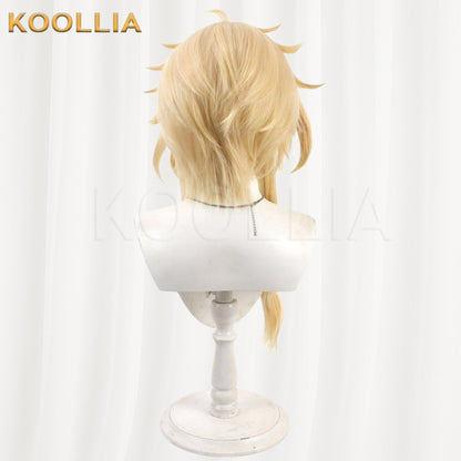 Touken Ranbu Ichimonji Norimune Golden Yellow Medium Short Basic Wig
