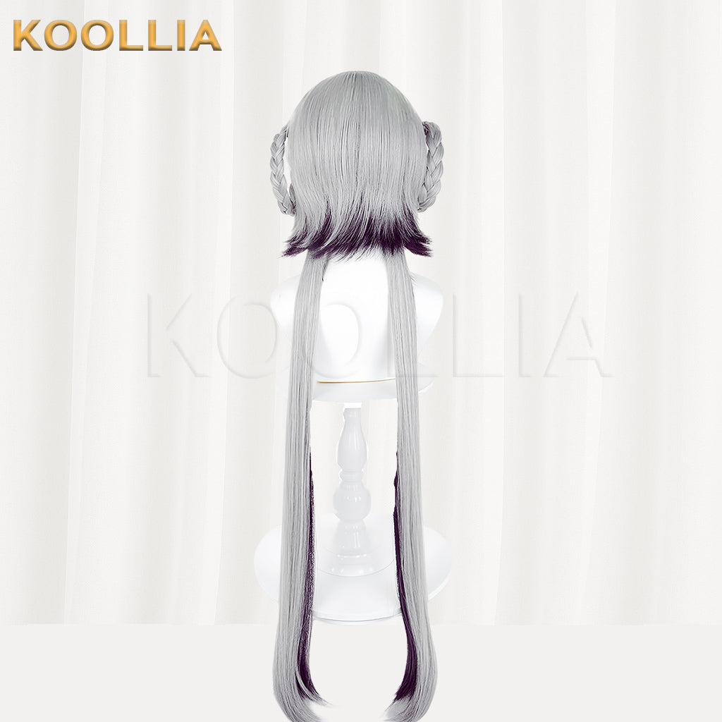 Virtual Singer Luo Tianyi(Armed Girl) Long Grey Hair Basic Wig