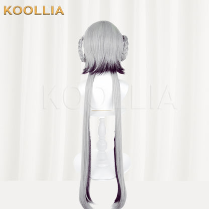 Virtual Singer Luo Tianyi(Armed Girl) Long Grey Hair Basic Wig