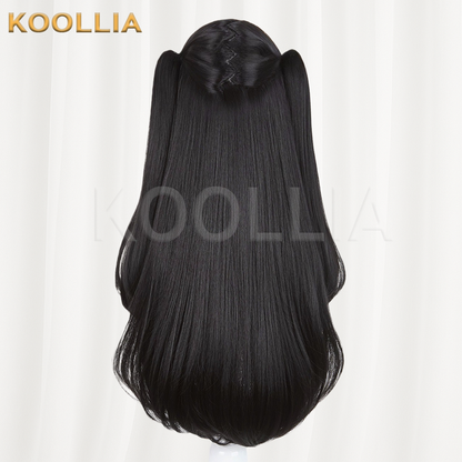 Honkai: Star Rail Rin Tohsaka Solid Matte Black Basic Wig