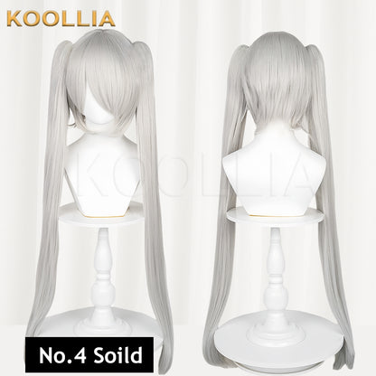 All-purpose Wig Hatsune Miku Twintails With Tiger Mouth Clip