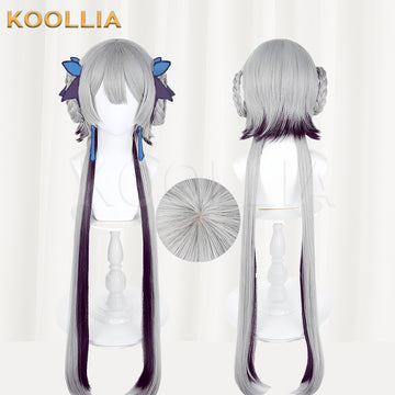 Virtual Singer Luo Tianyi(Armed Girl) Long Grey Hair Basic Wig - KOOLLIA