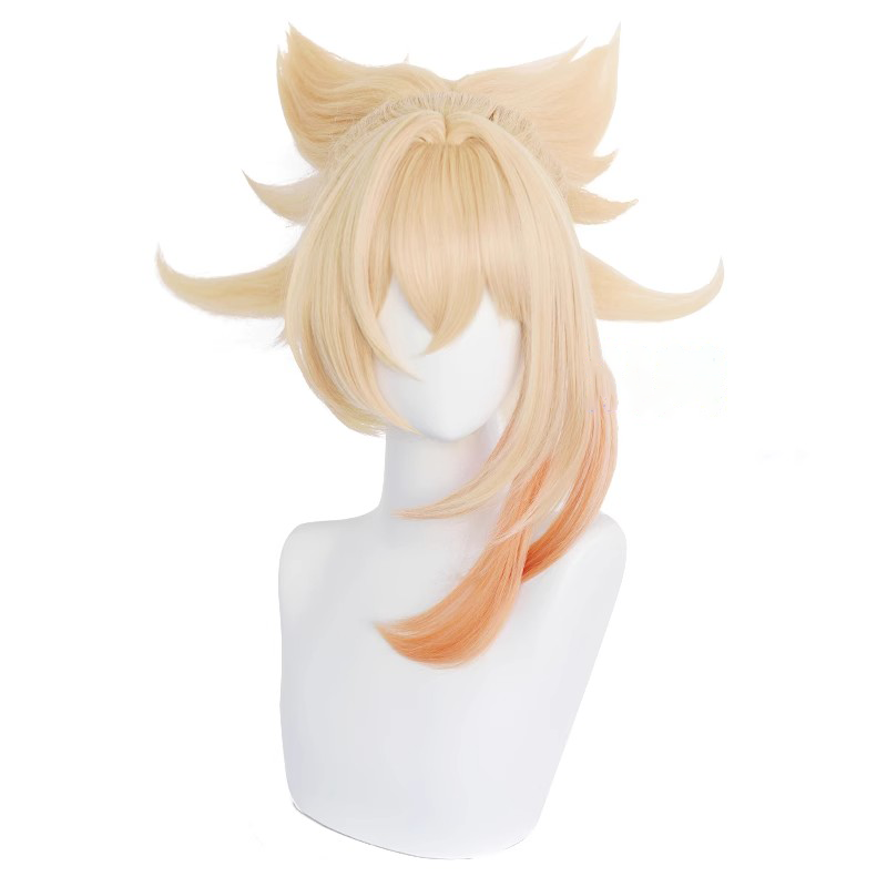 Genshin Impact Naganohara Yoimiya Long Yellow Hair Basic Wig