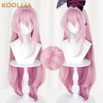 NIKKE Violette Long Pink Hair Basic Wig Multi-angle Display by koollia