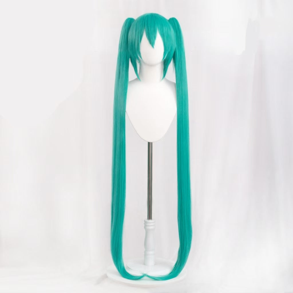 KOOLLIA - Hatsune Miku Lange grün-blaue Haare Basic Perücke