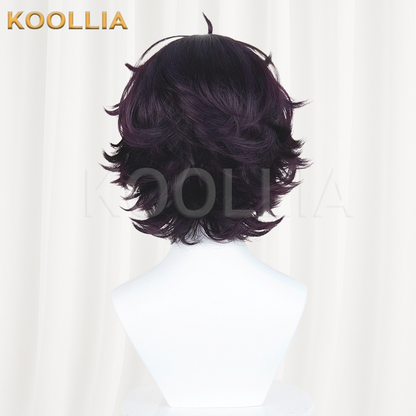 Atelier of Witch Hat Agate Dark Purple Black Short Curly Basic Wig