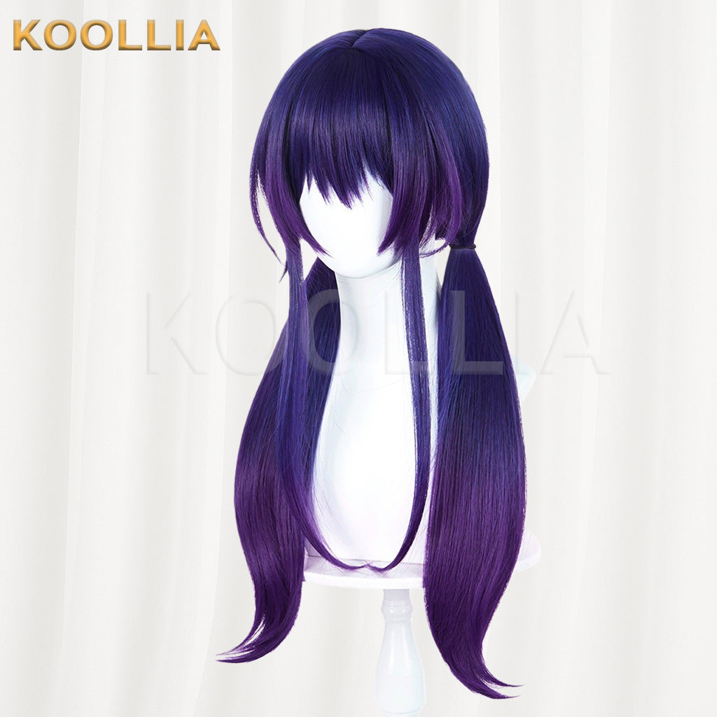 Arknights Chen Blue Gradient Purple Basic Wig