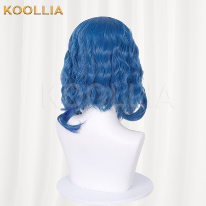 Titans Raven Blue Violet Ombre Wavy Basic Wig