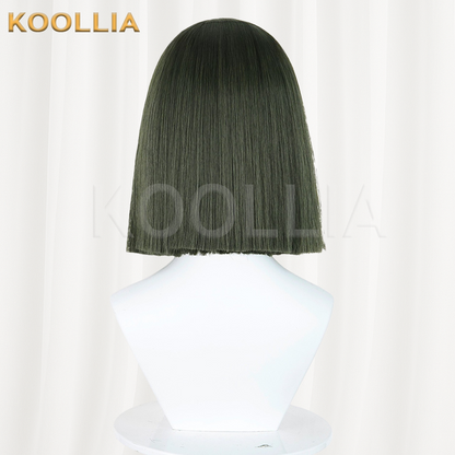 Spirited Away Haku Solid Dark Green Basic Wig