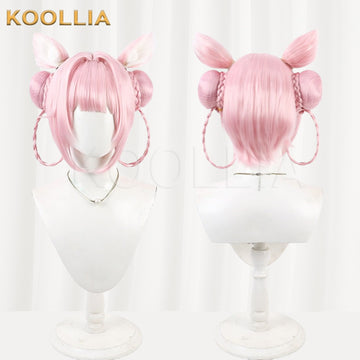 Hololive Hakui Koyori Cherry Blossom Pink Basic Wig Multi-angle Display by koollia