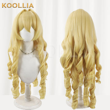 Multi-angle display of NIKKE: Goddess of Victory Crown golden hair basic wig