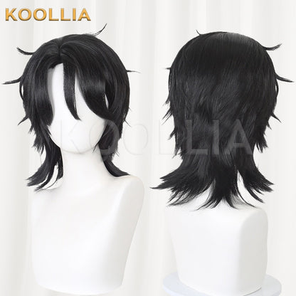 Tou Qi Guai Tan Huai Yunqing Solid Black Basic Wig