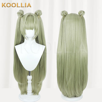 Multi-angle display of NIKKE: Goddess of Victory Soda long green hair basic wig