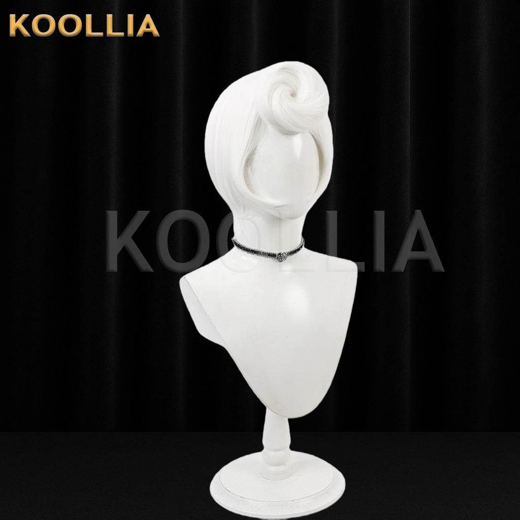 Hazbin Hotel Rosie Pure White Bun Basic Wig