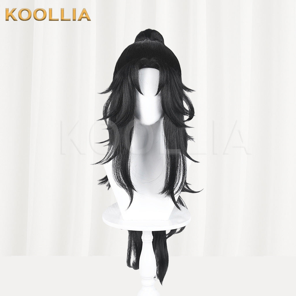 Demon Slayer Kokushibou Black High Ponytail Basic Wig