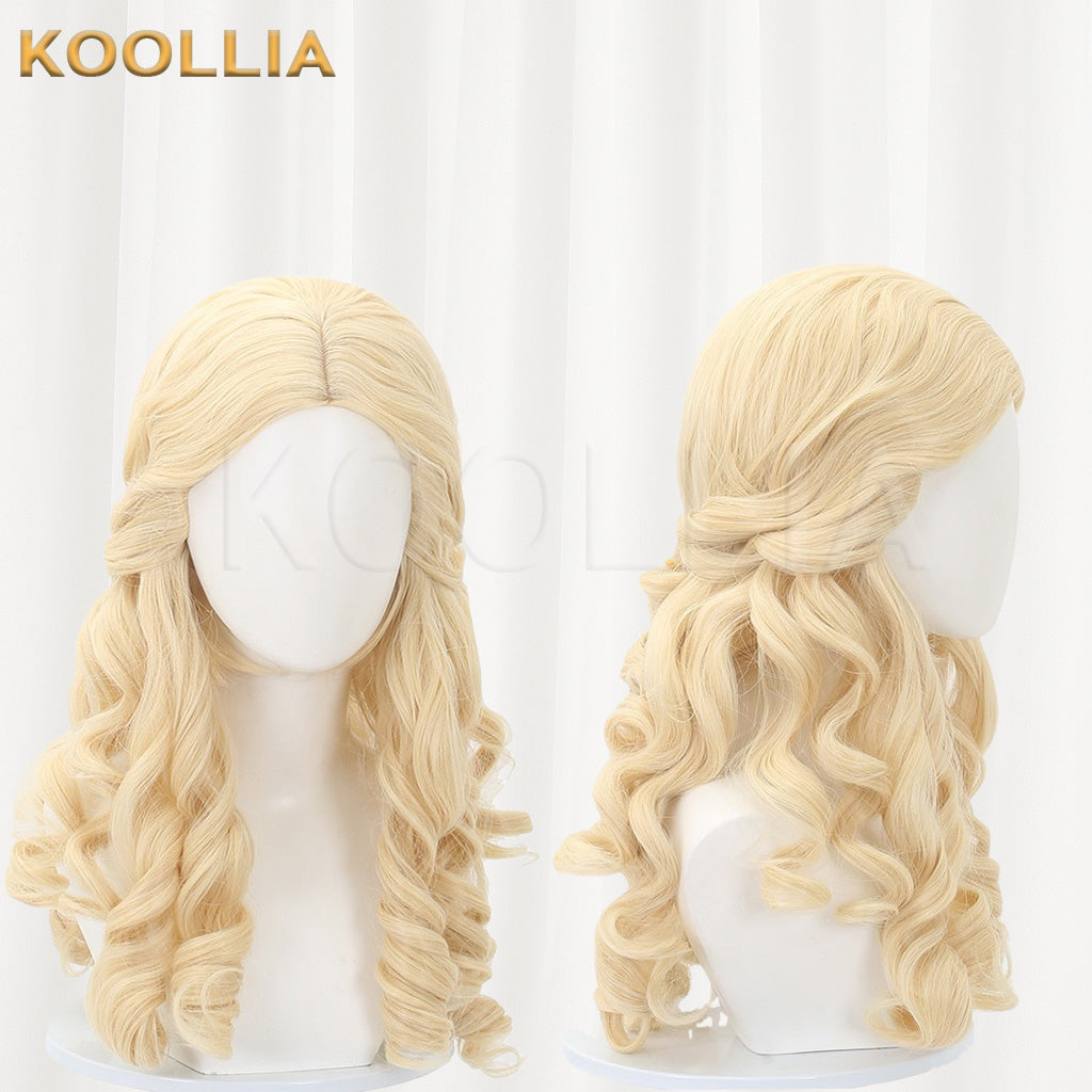 Identity V Alice DeRoss Pure Gold Roman Curly Basic Wig