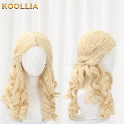 Identity V Alice DeRoss Pure Gold Roman Curly Basic Wig