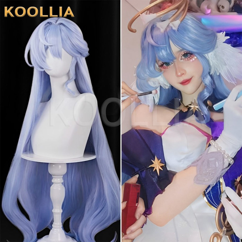 KOOLLIA- Honkai: Star Rail Robin Lange blaue Haare Einfache Perücke