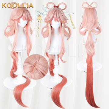 Arknights Asuka Haruka Pink-Orange Gradient Basic Wig Multi-angle Display by koollia