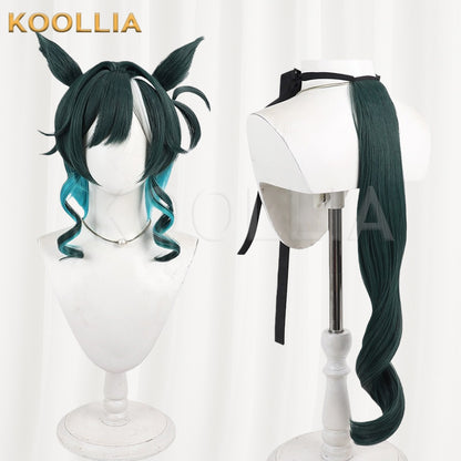 Uma Musume Pretty Derby Kiseki Dark Green Gradient Blue Basic Wig