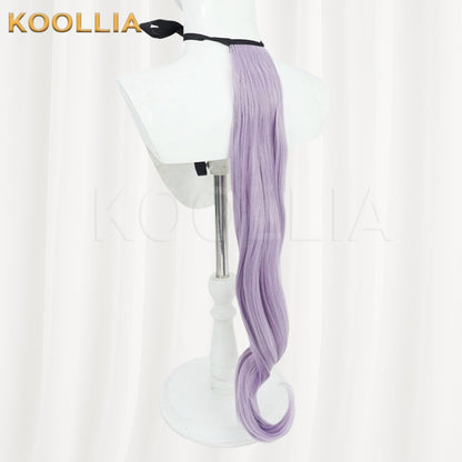 Umamusume Pretty Derby Mejiro McQueen Long Purple Hair with Ears & Bow Basic Wig