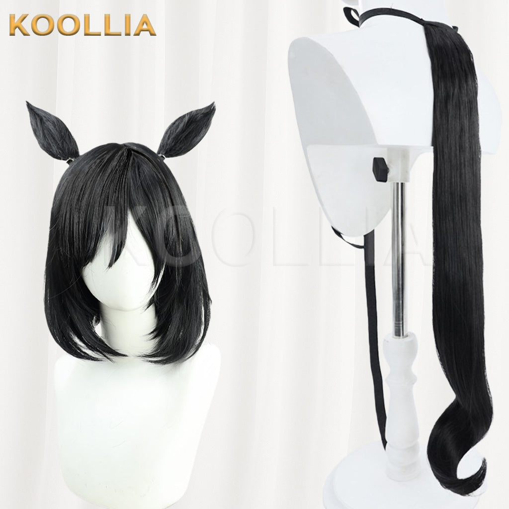 Umamusume Pretty Derby Eishin Flash Black Short Hair Basic Wig