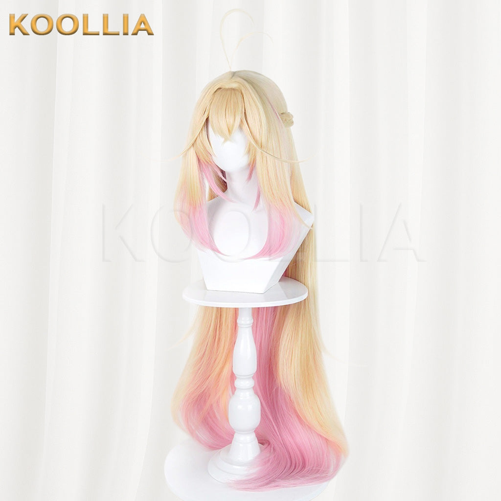 Wonderful Precure Moriya Ruruka Blonde Pink Gradient Basic Wig