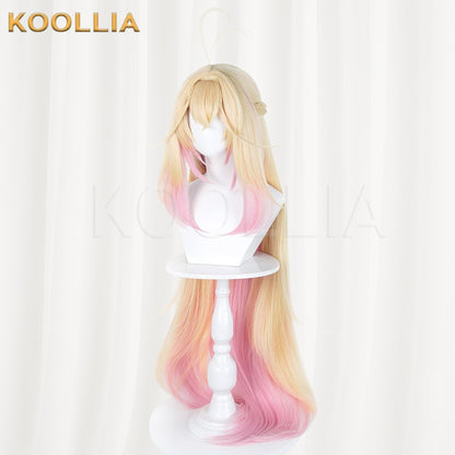 Wonderful Precure Moriya Ruruka Blonde Pink Gradient Basic Wig
