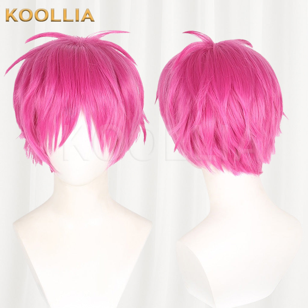 The Disastrous Life of Saiki K. Saiki Kusuo Hot Pink Basic Wig
