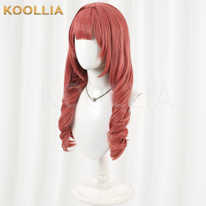 Azur Lane Cowpens Bean Paste Red Roman Curl Basic Wig