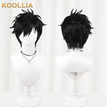 Touken Ranbu Futsutsunaga Sadamune Black Basic Wig Multi-angle Display by koollia