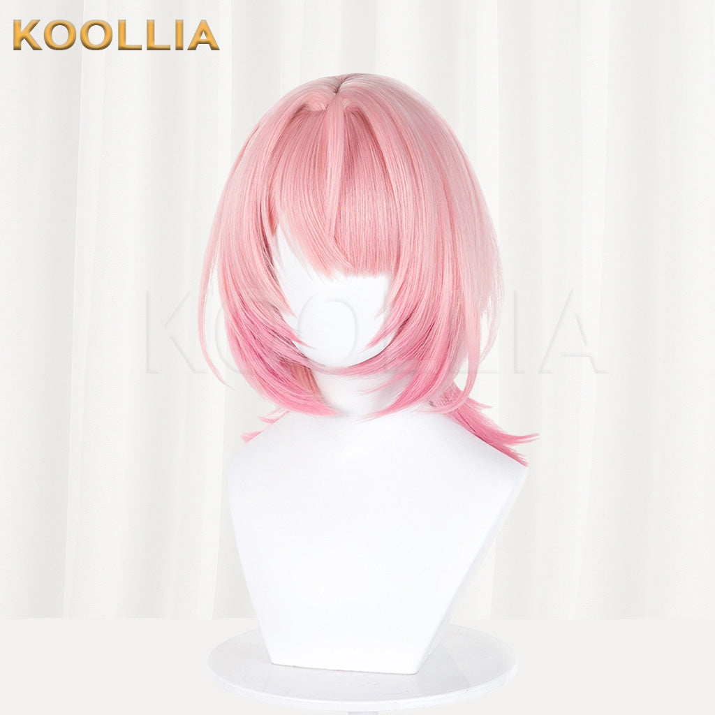 Zenless Zone Zero Lamir Soft Pink Medium Short Upswept Basic Wig