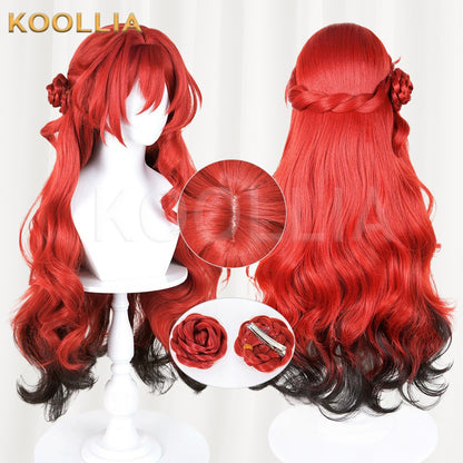Honkai: Star Rail Himeko Red Gradient Black Basic Wig
