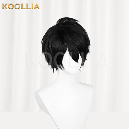 Death Note L Lawliet Black Short Messy Layered Basic Wig