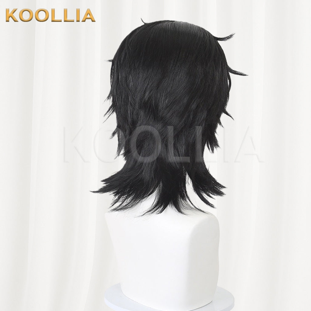 Tou Qi Guai Tan Huai Yunqing Solid Black Basic Wig