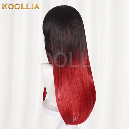 Wind Breaker Wind Blake Black‑Red Gradient Basic Wig