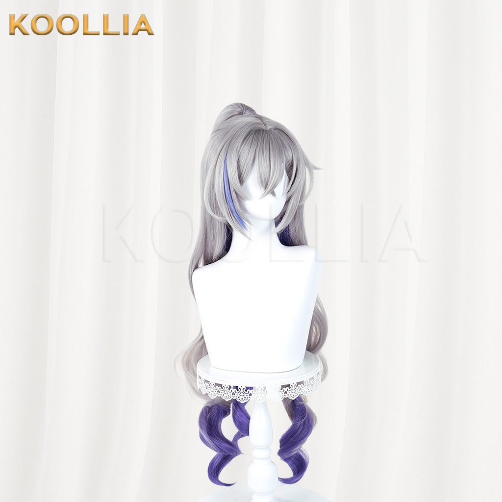 Honkai Star Rail Silver Wolf SP Two-Phase Paradise Long Silver Gray Purple Gradient Hair Basic Wig