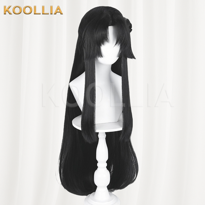 Neverness to Everness Xun Solid Matte Black Basic Wig