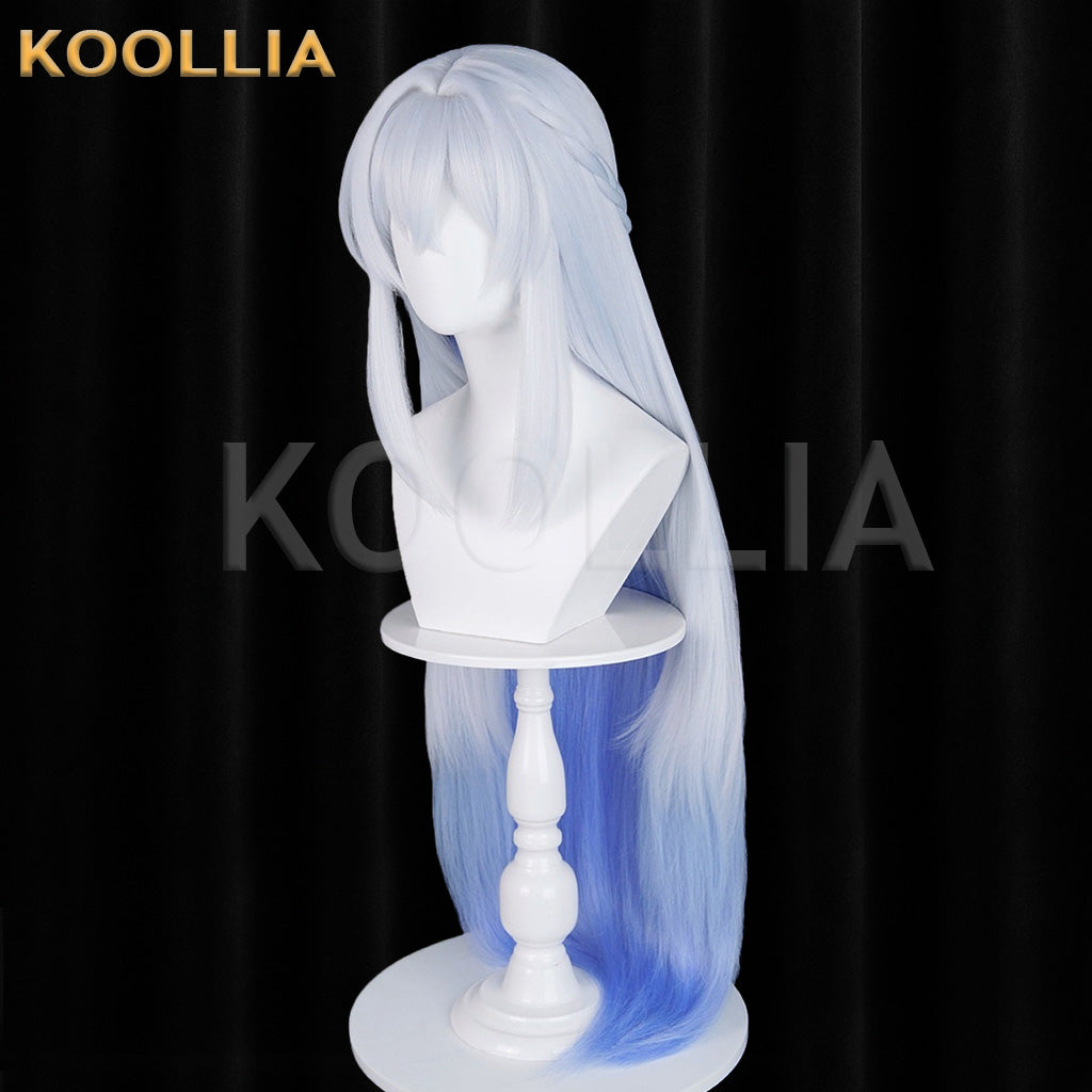 Honor of Kings Da Qiao White Gradient Blue Basic Wig