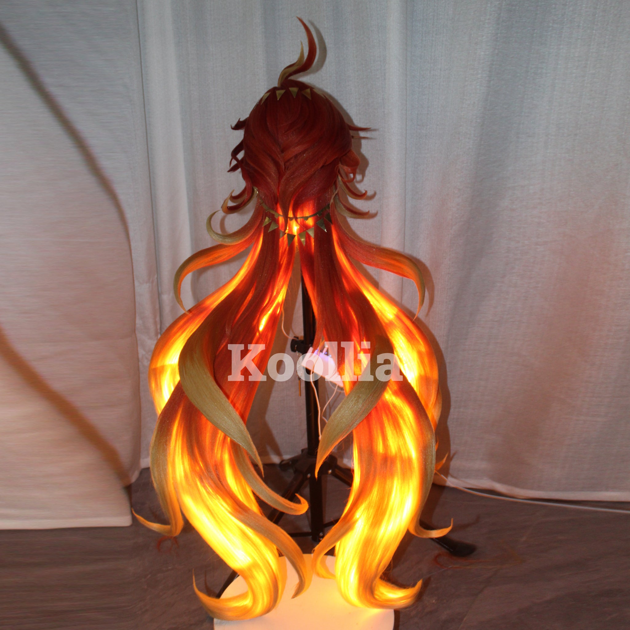 Mavuika from Genshin Impact Antigravity Commission Wig（With LED light）