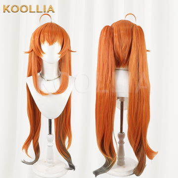 Multi-angle display of NIKKE: Goddess of Victory Yingning orange gradient basic wig