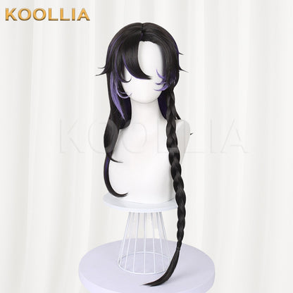 Onmyoji Otakehime Black with Purple Highlights Basic Wig