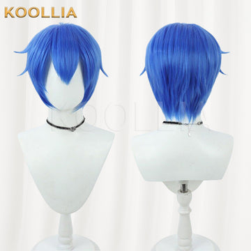Project SEKAI KAITO Royal Blue Short Basic Wig Multi-angle Display by koollia