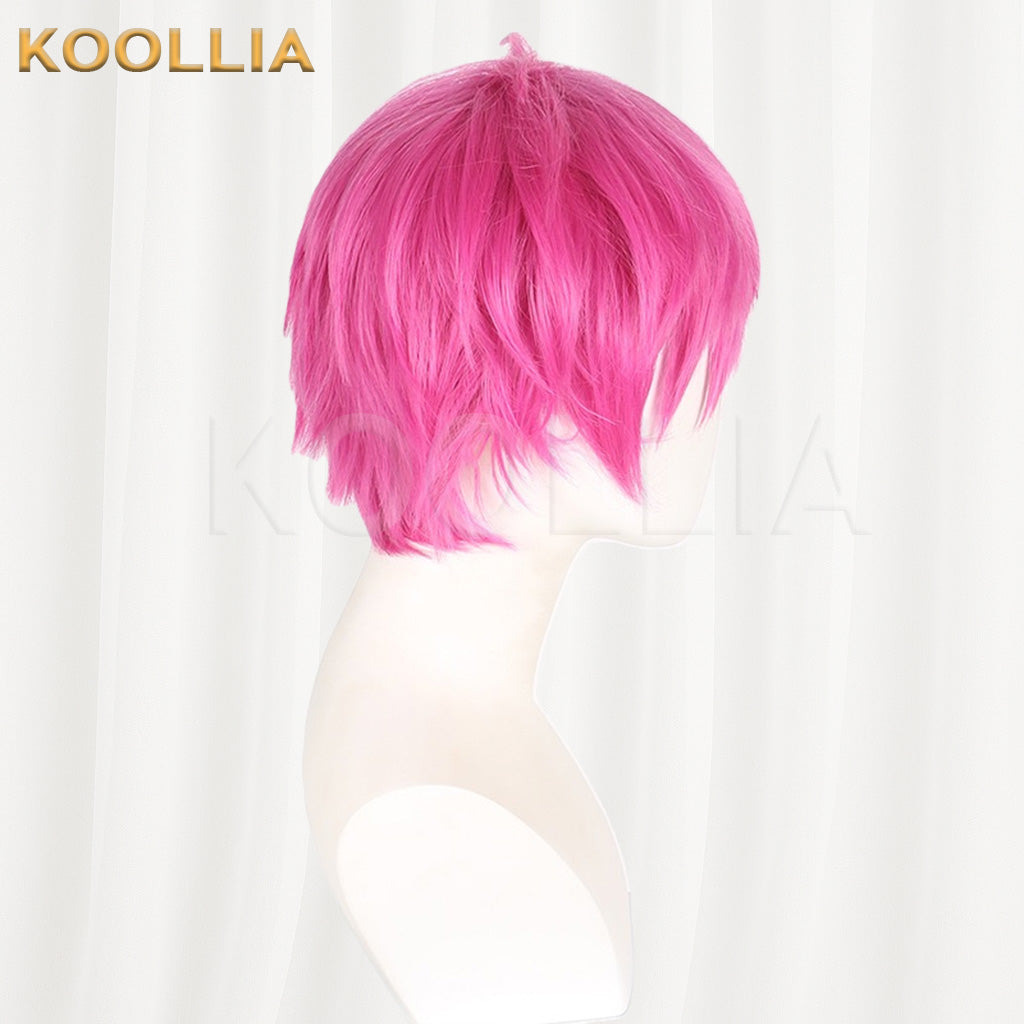 The Disastrous Life of Saiki K. Saiki Kusuo Hot Pink Basic Wig