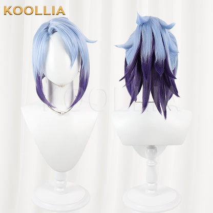 League of Legends Akali Star Guardian Blue Purple Gradient Basic Wig