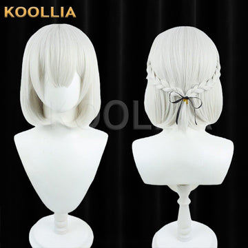 Multi-angle display of Blue Archive Himuro Sena white short hair basic wig